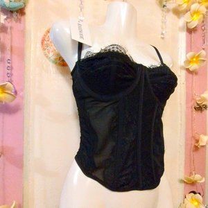 Raxnode (L) Lace and Sheer Sexy Bustier Lingerie Top